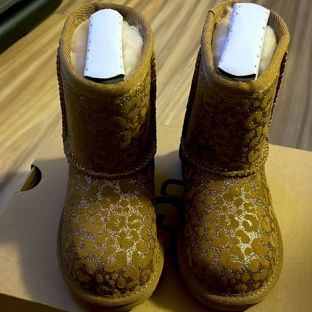 Ugg baby girl T classic 11 Glitter Leopard - Picture 1 of 4